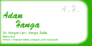 adam hanga business card